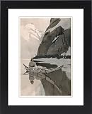 Framed Prints of Native American fishing from a canoe from Mary Evans