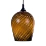 Checkolite 25314-36 Home Design Art Glass, 1-Light Pendant, Dark Bronze