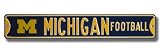 MICHIGAN WOLVERINES MICHIGAN FOOTBALL w/ logo AUTHENTIC METAL STREET SIGN (6 X 36)