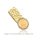 14k Yellow Gold Carved American Eagle Coin Money Clip