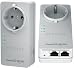 Netgear XAVB2602-100PES Powerline AV+ 200 Nano Dual-Port Set mit integrierte Steckdose und Filter