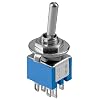Kippschalter Subminiatur, 2xUM, 6 Pins, blaues Geh�use