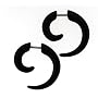 Black acrylic fake spiral plugs - 16g wire stud, 4g fake plug - sold as a pair