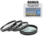 Digital Concepts +1 +2 +4 +10 Close-Up Macro Filter Set with Pouch For The Sony HDR-SR5, SR7, SR8, SR10, SR11, SR12, CX7, CX12, CX100, XR100, XR200V, XR500V, XR520V Camcorders