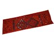 Orange Black Vintage Banjara Mirror Embroidered Sari Table Runner 60