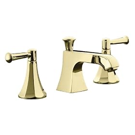 KOHLER K-454-4C-AF Memoirs Widespread Lavatory Faucet with Classic Design, Vibrant French Gold