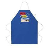 Attitude Apron Live by Beer Alone Apron, Dark Blue, One Size Fits Most