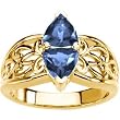 14K Yellow Gold Iolite Ring