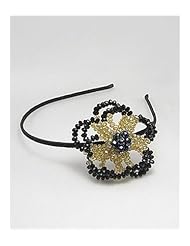 Flower Hair Band In White Base