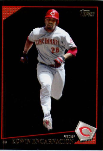 2009 Topps Black Border Baseball Card # 56 Edwin Encarnacion Cincinnati Reds Mint Condition - Shipped In Protective Screwdown Display Case!