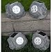 Homebrite Polyresin Garden Landscape Solar Rock Spot Light 30847, Small, Set of 4, Gray