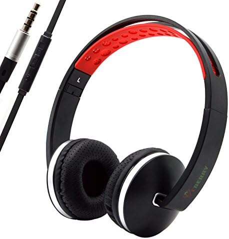 Bluelark Portable Foldable Over-Ear Adjustable Headphone - Powerful Bass Headset with Microphone & Inline Volume Control Perfect Workout Headphones for iPhone iPod Android Laptop Mp3/4