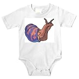 Onesie with snail, mollusk, garden