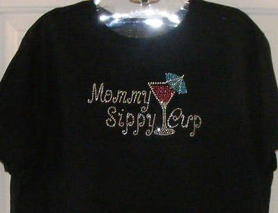 LOIS DESIGNS-Ladies Tee-"MOMMY SIPPY CUP" & Cocktail w/Umbrella -Sz 2XL