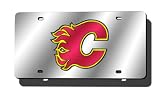 Calgary Flames Diamond License Plate Laser Tag