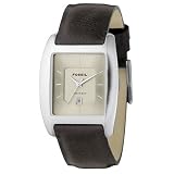 Fossil FS3041 Gents Brown Leather Strap Watch with Cream Analog Dial and Date Functionby Fossil