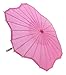 PaperLanternStore.com 32 Inch Fuchsia/Hot Pink Paper Parasol Umbrella, Scallop Shaped
