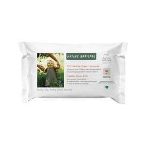 Nature Babycare Eco-sensitive Fragrance Free Travel Pack Wipes, 24-Count (Pack of 10), 240 Wipes