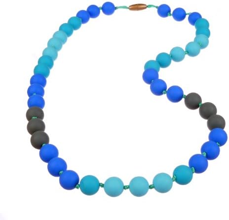 Jelly Strands Lizzie Baby Teething Necklace Turquoise