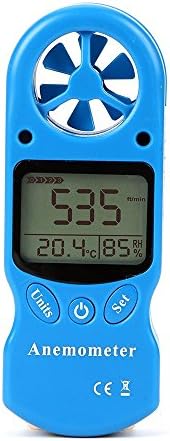 Anchellyn AL-001 Portable Pocket LCD Digital Anemometer Air Wind Speed Scale Digital Wind Speed Measuring Device for Windsurfing, Sailing, Fishing, Kite Flying and Mountaineering(Blue)