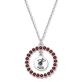 NBA Miami Heat Necklace W/ Red Crystal Wreath