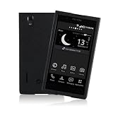 Zenus Prada Phone by LG L-02D ケース Prestige Minimal Bar ブラック 本革 Z491P3