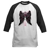 Artsmith, Inc. Baseball Jersey Heart Locket with Wings - Black/White, XL