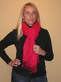 Pure Cashmere Pashmina Juju Luxury Grade 2 Ply Shawl Wrap for Women in Basketweave Pattern 36 W x 80 L in 5 Color Options