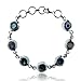 Chuvora Sterling Silver Abalone Shell Inlay Chain title=