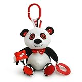 Piper the Panda - black, white & red, baby travel toy