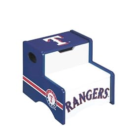 Kids Step Stool and Storage Texas Rangers Officially Licensed