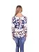 Rayon Dye Print Cold Shoulder Blouse Top Long Sleeves