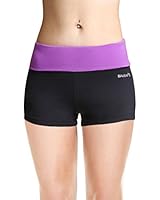 Baleaf Women's Workout Running Boy Cut Foldover Shorts Inner Pocket