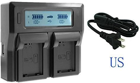 RUIZE® Brand New (US Plug) Dual Channel LCD Display Charger for Sony NP-FW50 Batteries Compatible With Sony NEX-3 NEX-5 NEX-6, SLT-A55, A3000, A3500, A5000, A5100, A6000, A7, A7R, A7S, A7 II
