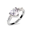 Heart Shaped CZ Sterling Silver Promise Ring