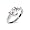 Heart Shaped CZ Sterling Silver Promise Ring Size 6 (Sizes 6 7 8 9 Available)