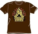 Elvis Presley ELVIS RISING Adult Brown T-shirt Tee Shirt