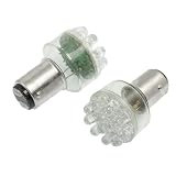 Amico 2 Pcs T25 BAY15D 1157 P21/5W Red 12 LED Car Turn Brake Light Bulb