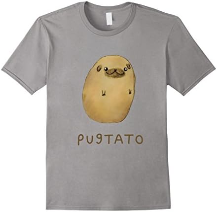 Men's Pugtato - Funny Cute Dog T-Shirt Small Slate