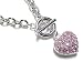 Designer Inspired Pink Crystal Heart Pendant Necklace Fashion Jewelry