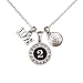 MadSportsStuff Custom Player ID Volleyball Necklace (#2, One Size)