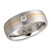 0.15 CT DIAMOND TWO-TONE GOLD MENS RING