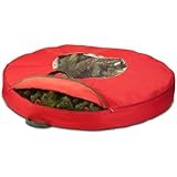 Honey-Can-Do SFT-02927 36-Inch Canvas Wreath Storage, Red