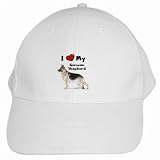 I Love My German Shepherd White Cap Hat