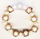 Smoky diamond-cut beaded bracelet