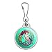 Mermaid Holding Trident Circle Art Nouveau Kelp Jacket Handbag Purse Luggage Backpack Zipper Pull Charm