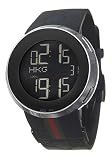 Gucci YA114207 114XL Black Dial Rubber Men's Watch