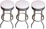 Review The Furniture Cove  / 3 Blue Polka Dot Specialty Barstools Set
