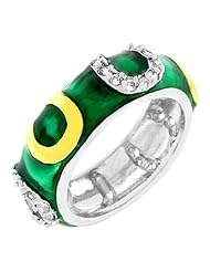 Green Enamel Horseshoe Ring