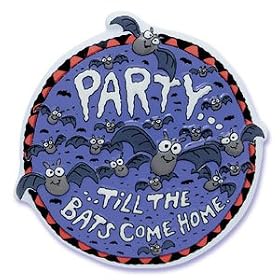 HALLOWEEN CAKE CENTERPIECE-BATS, GLOW IN THE DARK